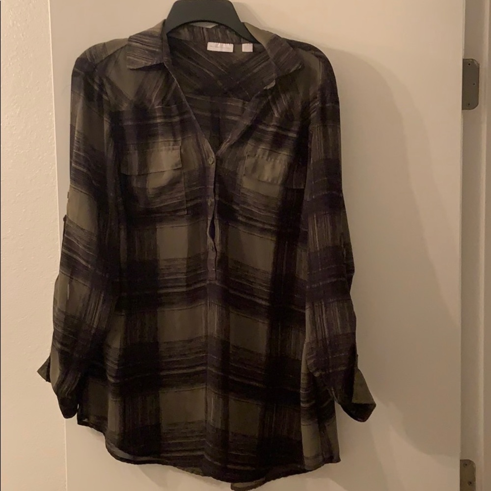 New York and Company XL sheer blouse